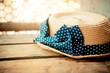 © Dontree - Beautiful summer hat with polka dot paddle bow