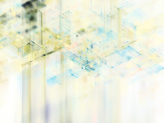 Poster - Abstract digital art background. Fractal graphics 3d illustration. Science or technology concept.