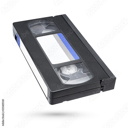 Fotomural VHS video tape cassette isolated on white
