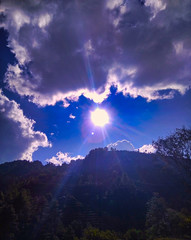 Wall Mural - lightning in the mountains
