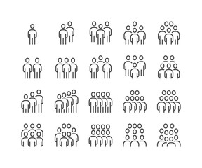 Modern outline icon design set - group of people illustration vector eps 10 for Web, Internet, Mobile, User interface, etc.