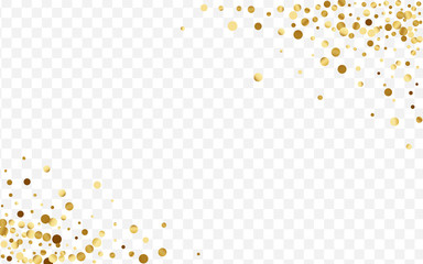 Wall Mural - gold birthday dot pattern. festive glitter frame.