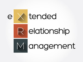 Poster - XRM - eXtended Relationship Management acronym, business concept background