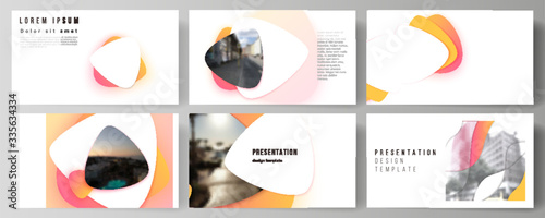 Fotografía Minimalistic abstract vector illustration of the editable layout of the presentation slides design business templates