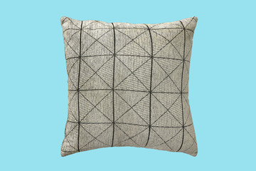 Sticker - Decorative pillow with geometric pattern.