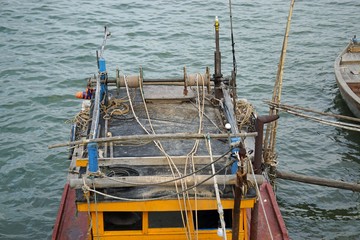 fisher boats at the coast of hue