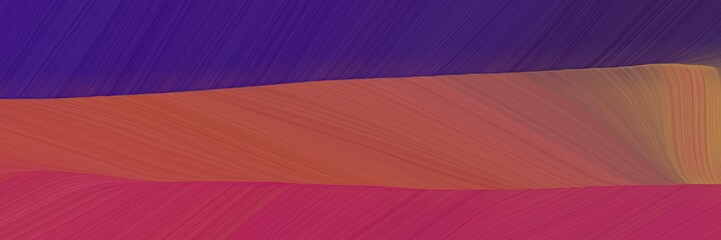 Poster - elegant abstract curved lines colorful designed horizontal header with moderate red, very dark violet and dark moderate pink colors