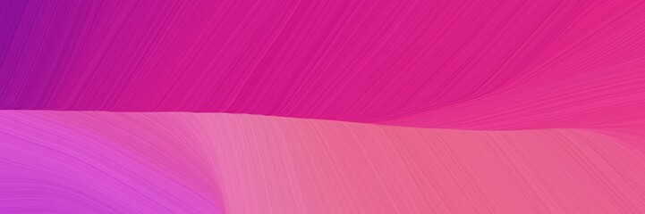 Poster - elegant abstract curved lines dynamic banner with medium violet red, pale violet red and medium orchid colors. elegant curved lines with fluid flowing waves and curves