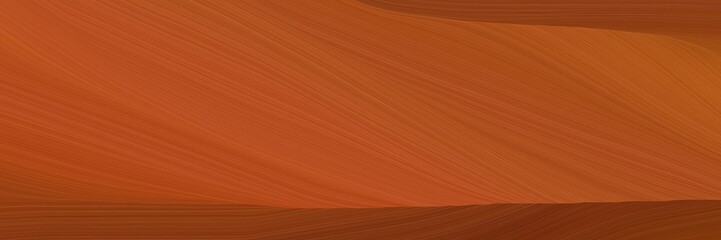 Poster - elegant abstract curved lines modern horizontal header with sienna, saddle brown and chocolate colors. elegant curved lines with fluid flowing waves and curves