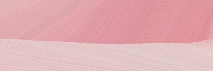 Poster - elegant abstract curved lines colorful banner with pastel magenta, baby pink and thistle colors