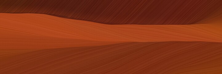 Poster - elegant abstract curved lines moving header with chocolate, sienna and saddle brown colors. elegant curved lines with fluid flowing waves and curves