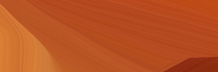 Poster - elegant abstract curved lines moving header design with sienna, bronze and chocolate colors. elegant curved lines with fluid flowing waves and curves
