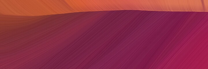 Poster - elegant abstract curved lines modern header with dark moderate pink, moderate red and sienna colors