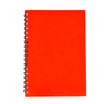 © FinestWebGeek - Picture of a red color covered single note paper diary isolated on a white background