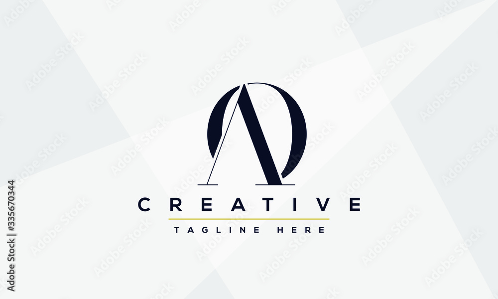 AO Letter Logo Design. Creative Modern Alphabet letters monogram icon A ...