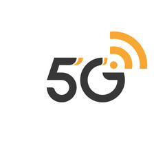 Poster - 5g logo on white background, flat design 5g symbol and 5g icon, network technology icon. vector illu