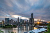 Fototapeta  - Sunset over Story Bridge, Brisbane during Autumn