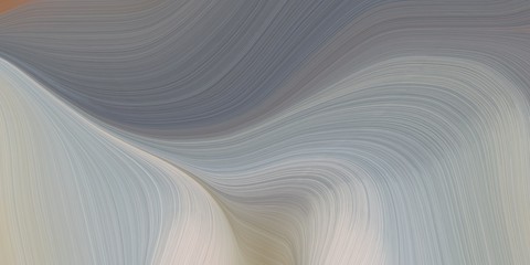 Poster - graphic design background with contemporary waves illustration with light slate gray, dark gray and pastel gray color. can be used as card, wallpaper or background texture