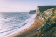 White cliffs of Dover coastline in Dover