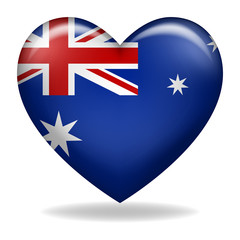 Wall Mural - Heart shape of Australia insignia