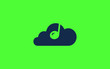 Cloud Music Unique Vector Logo Design