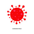 Isolated vector of Covid-19. Coronavirus bacteria cell icon. Stop the coronavirus concept. 2019-nCoV 