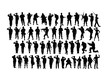 Saluting Soldier and Army Force Silhouettes, art vector design
