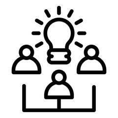 Poster - Group business training icon. Outline group business training vector icon for web design isolated on white background