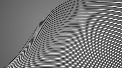 Poster - Abstract background with chrome swirl wires. Seamlessly loop-able. Gray or silver background