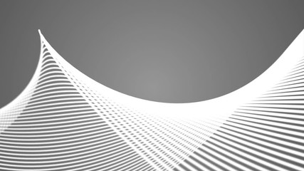 Poster - Abstract background with chrome swirl wires. Seamlessly loop-able. Gray or silver background
