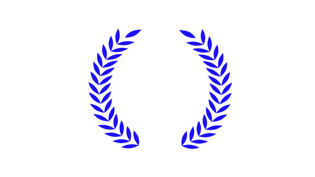 Wheat logo icon,White background blue wheat icon