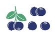 Blueberry logo. Isolated blueberry on white background
