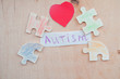 Puzzles and heart, Autism Awareness, Autism Awareness Family Concept, World Autism Awareness Day