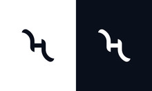 Minimalist Modern Creative Elegant Line Art Letter H Logo.