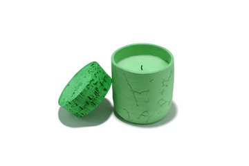 green candle holder