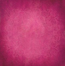 Abstract Pink Vintage Grunge Background With Floral Frame.