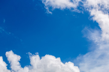 blue sky with cloud bright .