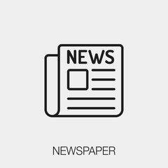 Poster - newspaper icon vector sign symbol