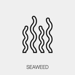 Poster - seaweed icon vector sign symbol