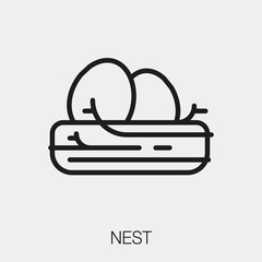 Poster - nest icon vector sign symbol