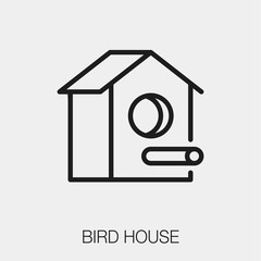 Poster - bird house icon vector sign symbol