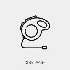 Poster - dog leash icon vector sign symbol