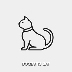 Poster - domestic cat icon vector sign symbol