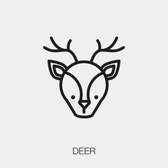 Poster - deer icon vector sign symbol