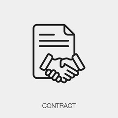 Poster - contract icon vector sign symbol