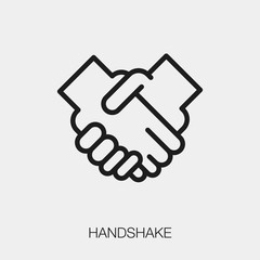 Poster - handshake icon vector sign symbol