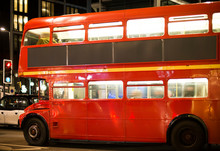 Red Vintage Bus In London.