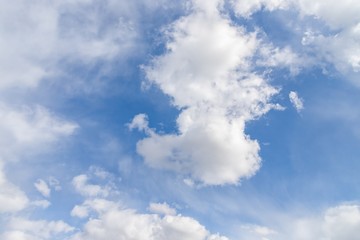 Wall Mural - Blue sky with beautiful white clouds. Clouds floating on beautiful sky