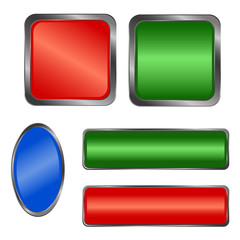 Fototapete - buttons of different colors for sites