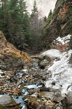 Violent Streams Of A Mountain River